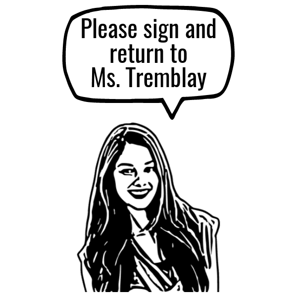 Teacher Stamp - Sign and return