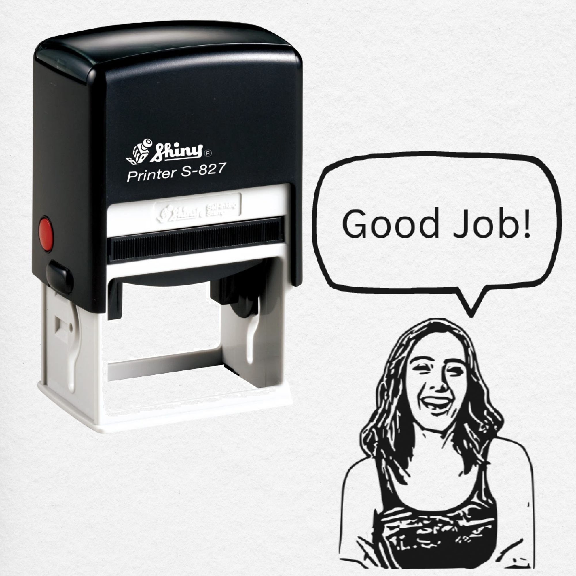 Images of Self-Inking Face Stamp ( 30mm x 50mm ) (1)