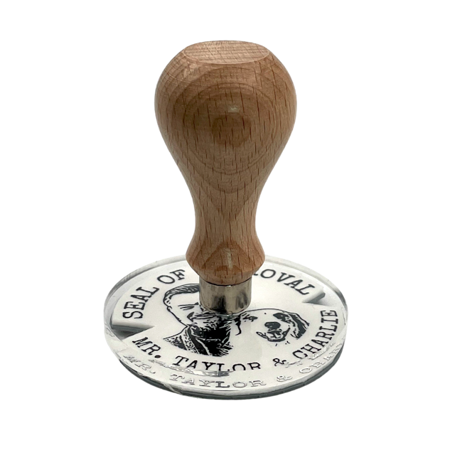 Wooden Handle Face Stamp